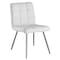 Monarch Specialties Dining Chair, Set Of 2, Side, Upholstered, Kitchen, Dining Room, Pu Leather Look, White, Chrome I 1071 - alternate 1